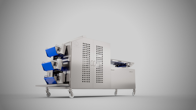 Машина для снятия шкур с рыбы нового поколения.